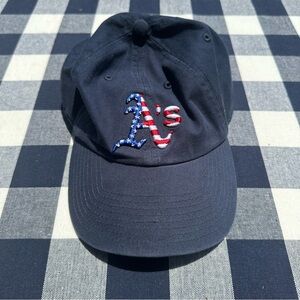Navy Athletics Baseball Cap with American Flag Logo - Perfect for 4th of July!